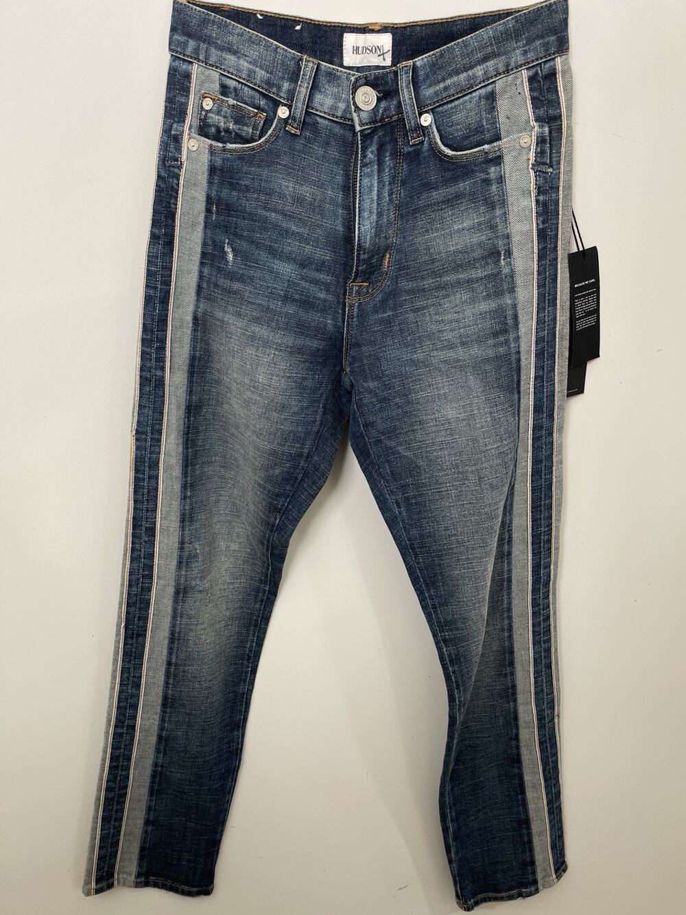 HUDSON Jeans High Rise Zoeey Ankle Straight Ripl Color Size 25 NWT GF